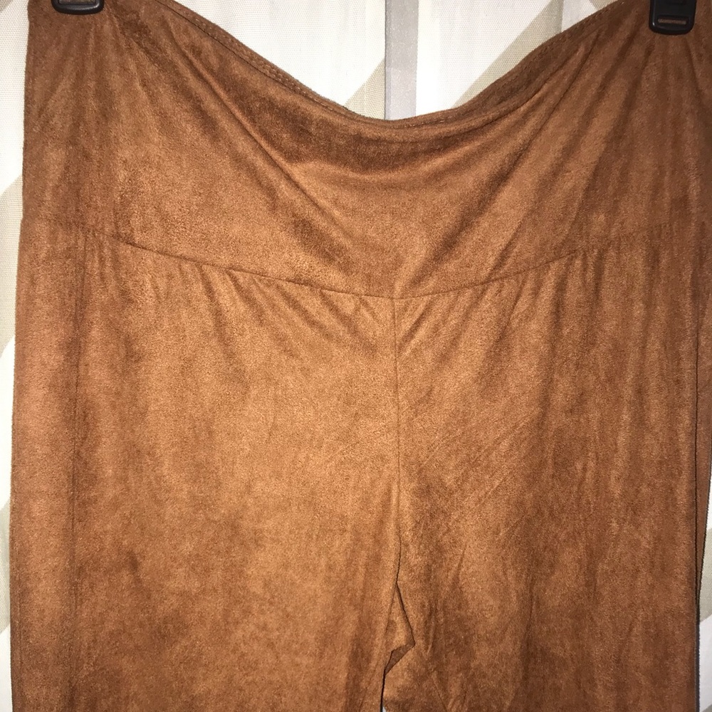 Suede high waisted leggings